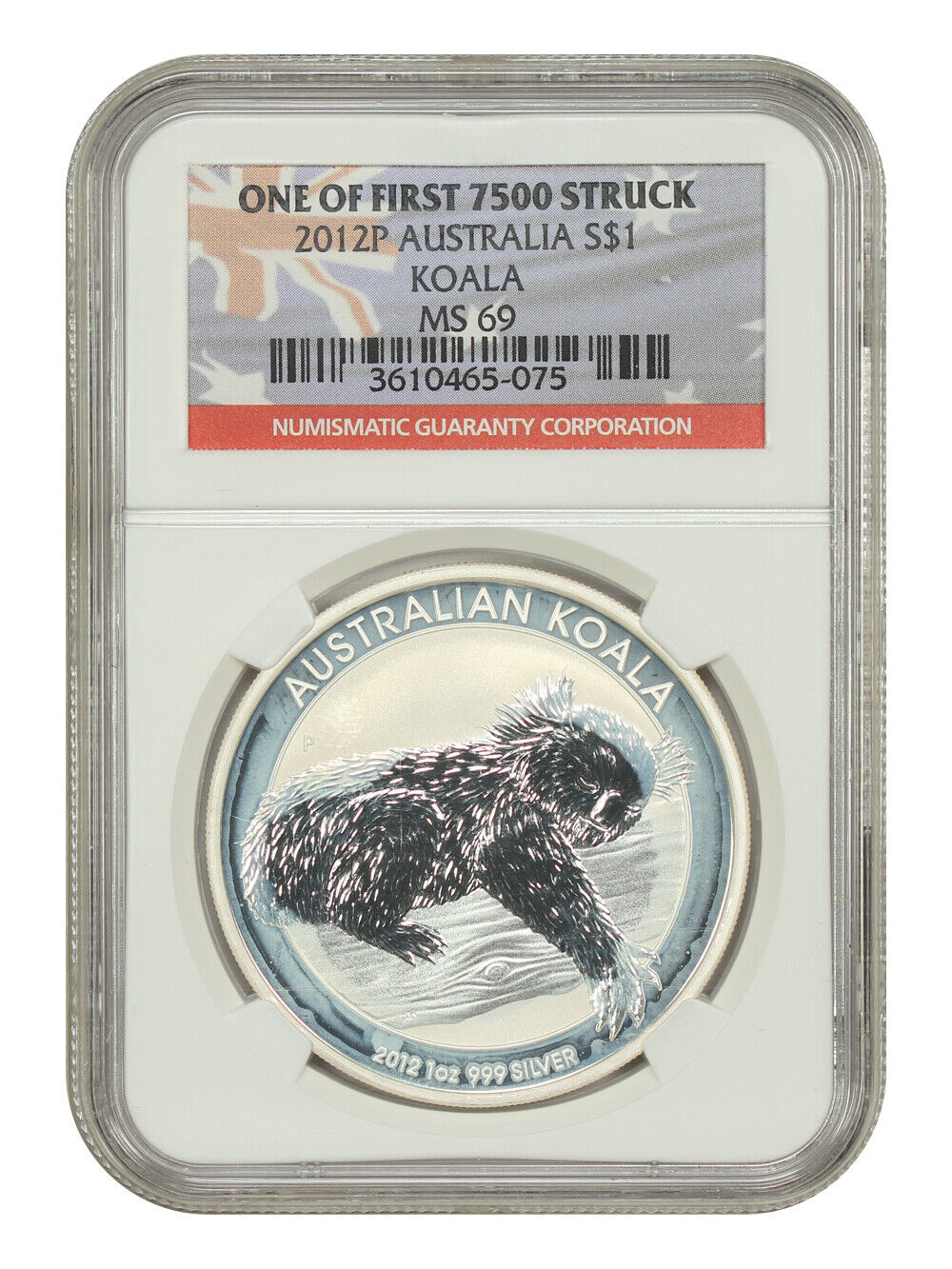 Australia: 2012P $1 Silver Koala NGC MS69 (1 of First 7500 Struck) - Other