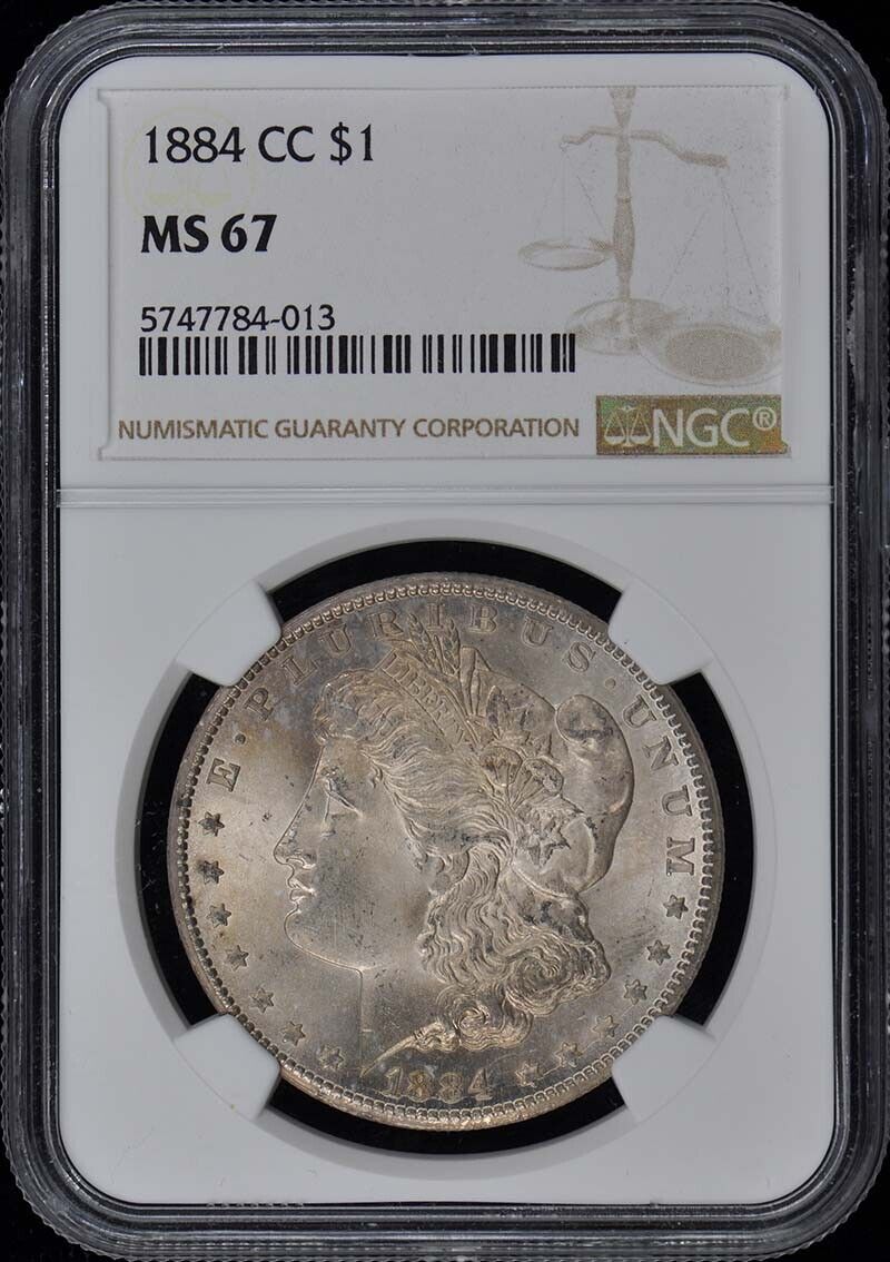 1884-CC Morgan Dollar S$1 NGC MS67