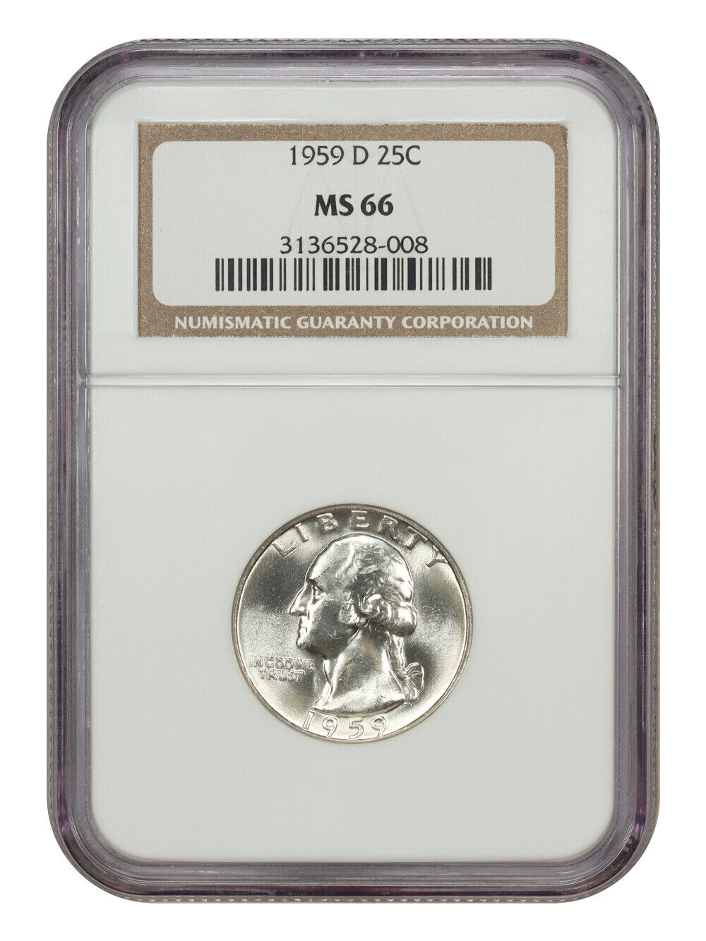 1959-D 25C NGC MS66 - Washington Quarter