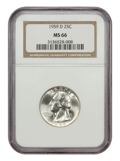 1959-D 25C NGC MS66 - Washington Quarter