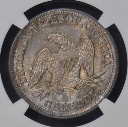 1854 O ARROWS Seated Liberty Half Dollar 50C NGC MS66