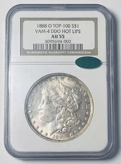 1888 O Morgan Silver Dollar NGC AU-55 CAC Top 100 VAM 4 Hot Lips DDO