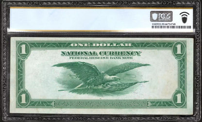 1918 $1 FEDERAL RESERVE BANKNOTE CURRENCY NY NEW YORK PCGS AU 55 STAR NOTE (257*