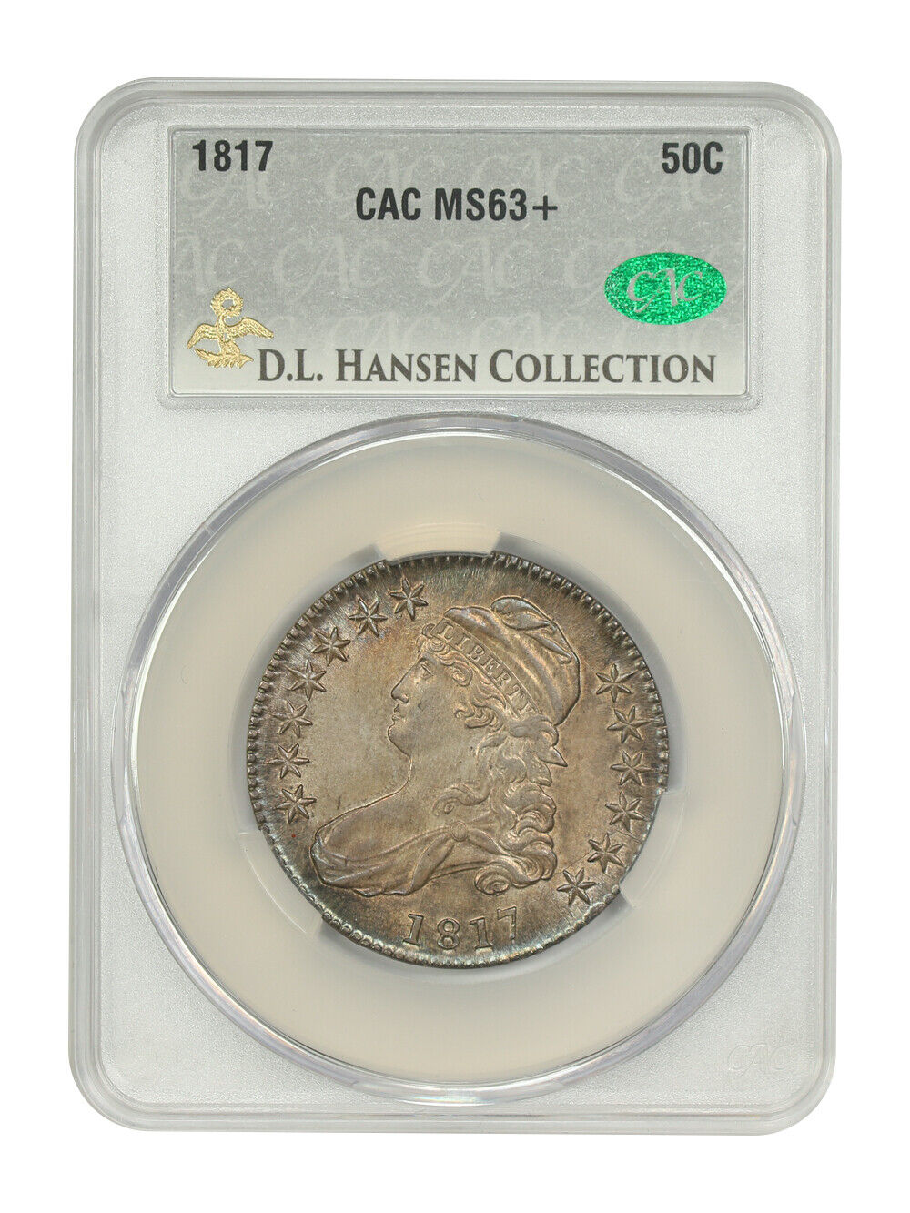 1817 50C CACG MS63+ ex: D.L. Hansen - Capped Bust Half Dollar