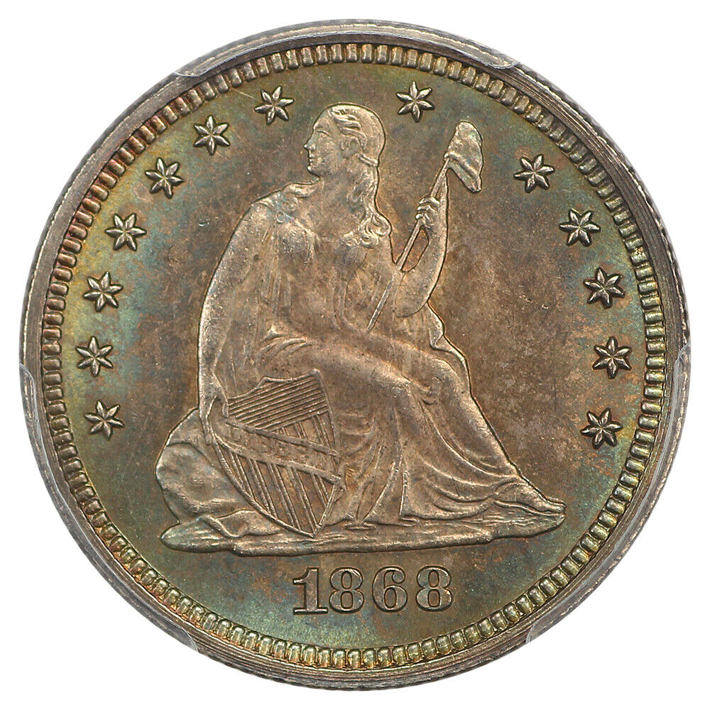 1868 25C PCGS MS65 ex: D.L. Hansen