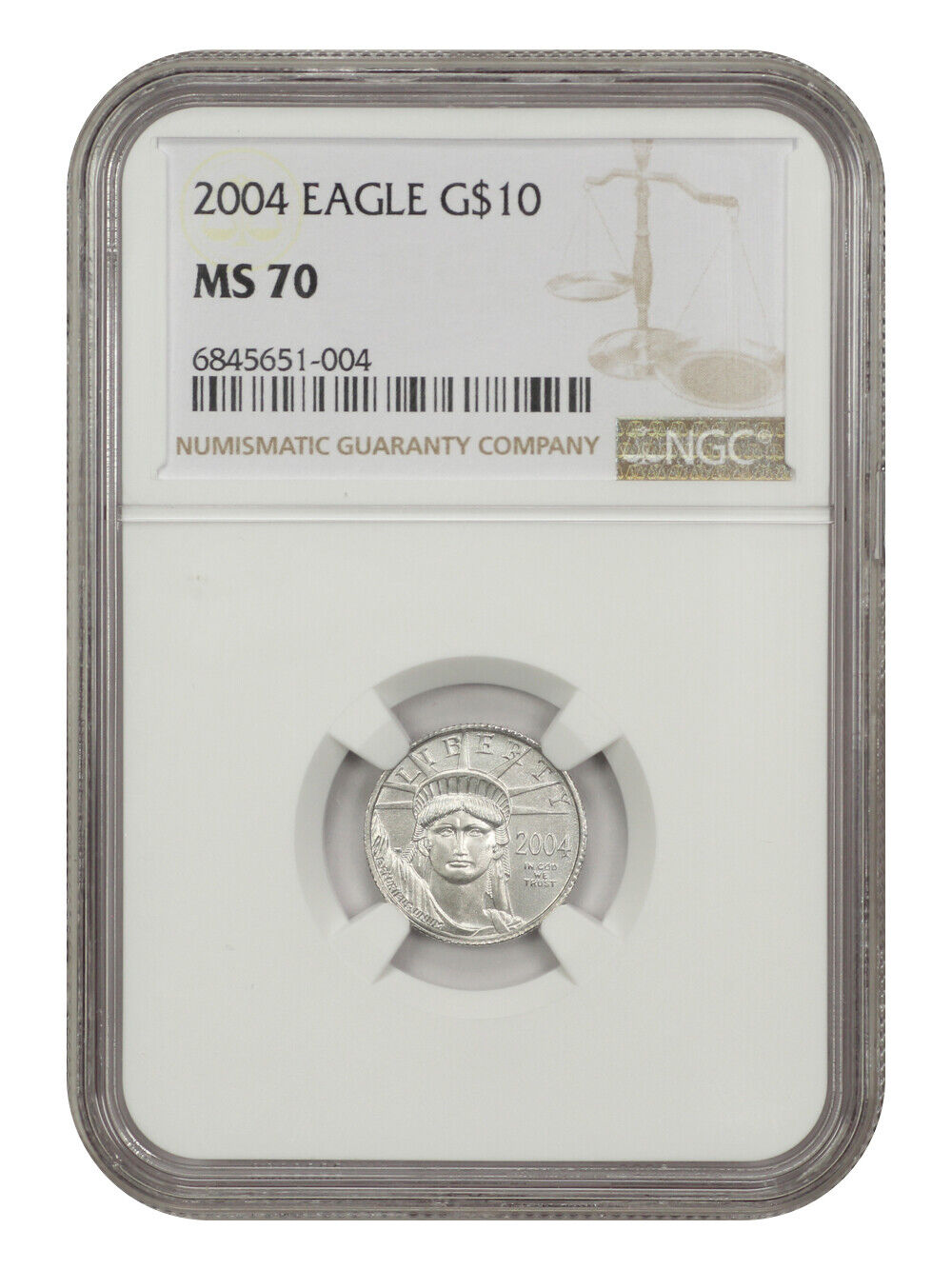 2004 $10 Statue of Liberty NGC MS70