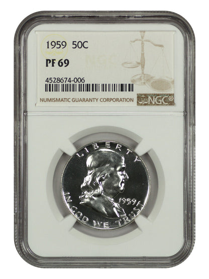 1959 50C NGC PR69 - Franklin Half Dollar