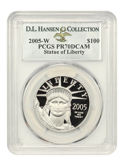 2005-W Platinum Eagle $100 PCGS Proof 70 DCAM ex: D.L. Hansen