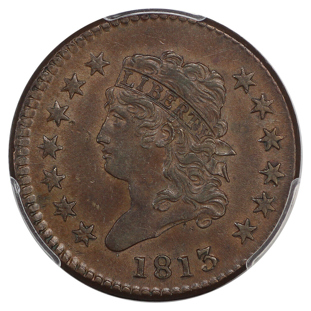1813 1C PCGS/CAC AU58 (S-292) ex: D.L. Hansen
