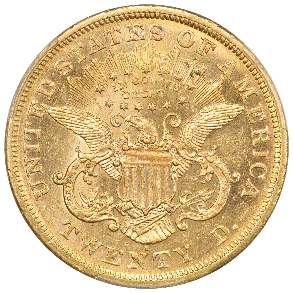 1871-S $20 PCGS MS60 - Liberty Head $20