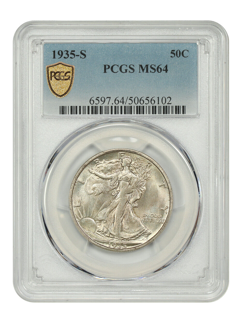 1935-S 50C PCGS MS64 - Walking Liberty Half Dollar