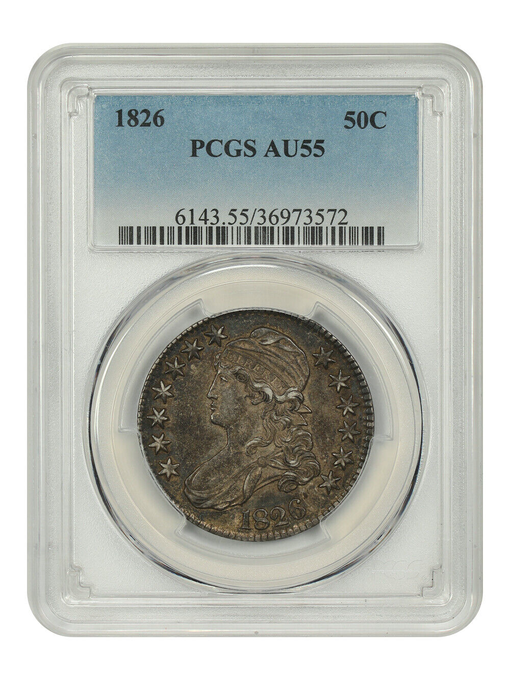 1826 50C PCGS AU55 - Capped Bust Half Dollar