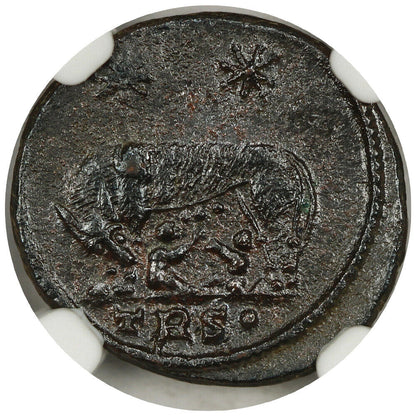 Ancient Roman: Constantinian (AD 330-340) AE3/4 BI Nummus NGC AU