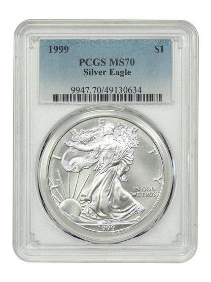 1999 $1 Silver Eagle PCGS MS70 - Silver Eagles