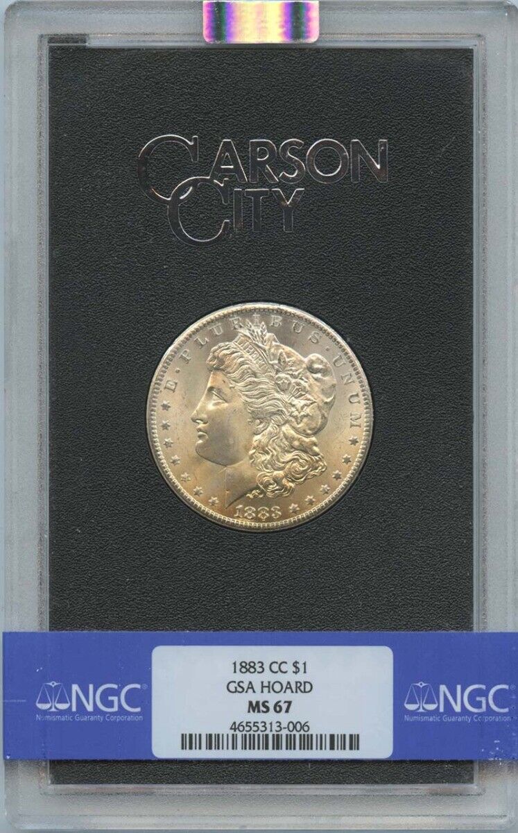 1883-CC Morgan Dollar GSA HOARD S$1 NGC MS67