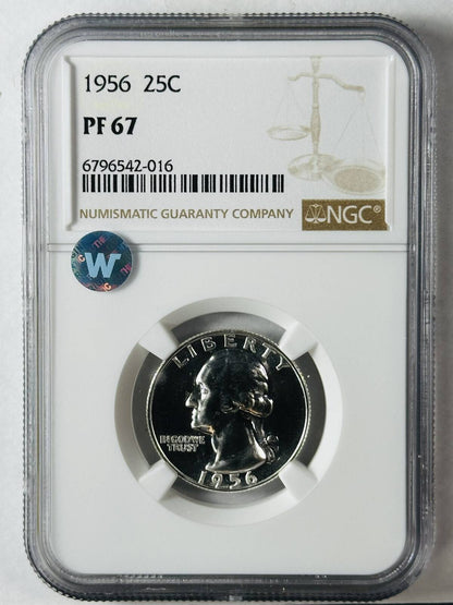 1956 P Washington Quarter NGC PF-67 Sight White