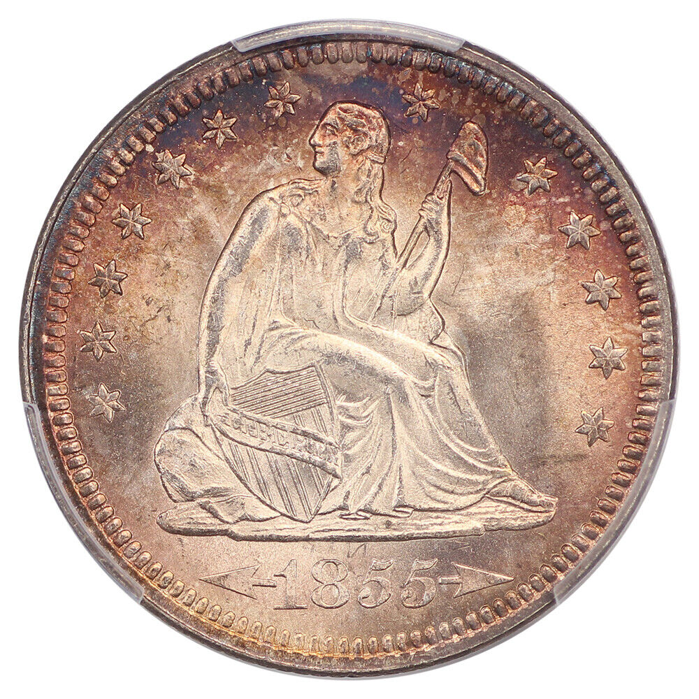 1855 25C PCGS MS66 (Arrows) ex: D.L. Hansen