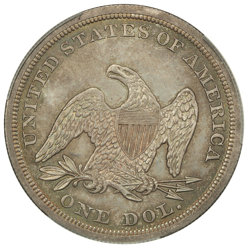 1846 $1 CACG MS64+ ex: D.L. Hansen - Liberty Seated Dollar