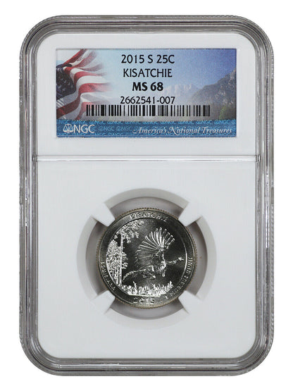 2015-S 25C Kisatchie NP NGC MS68 - Type 1 - Clad