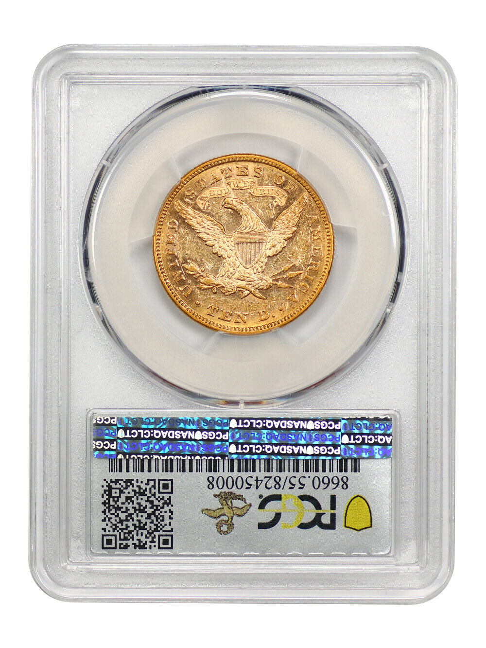 1871 $10 PCGS AU55 ex: D.L. Hansen