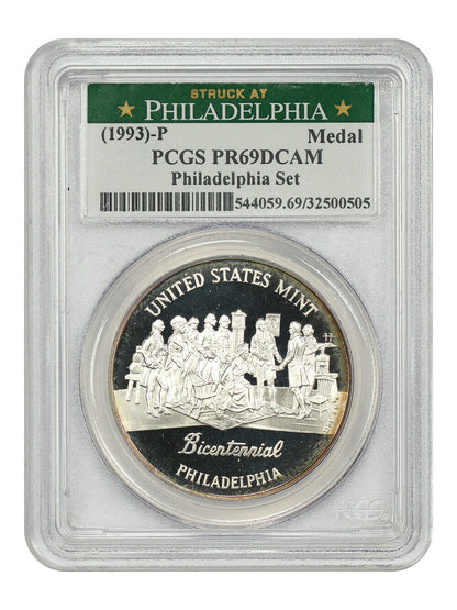 (1993)-P U.S. Mint Bicentennial Medal PCGS PR69DCAM (Philadelphia Set)