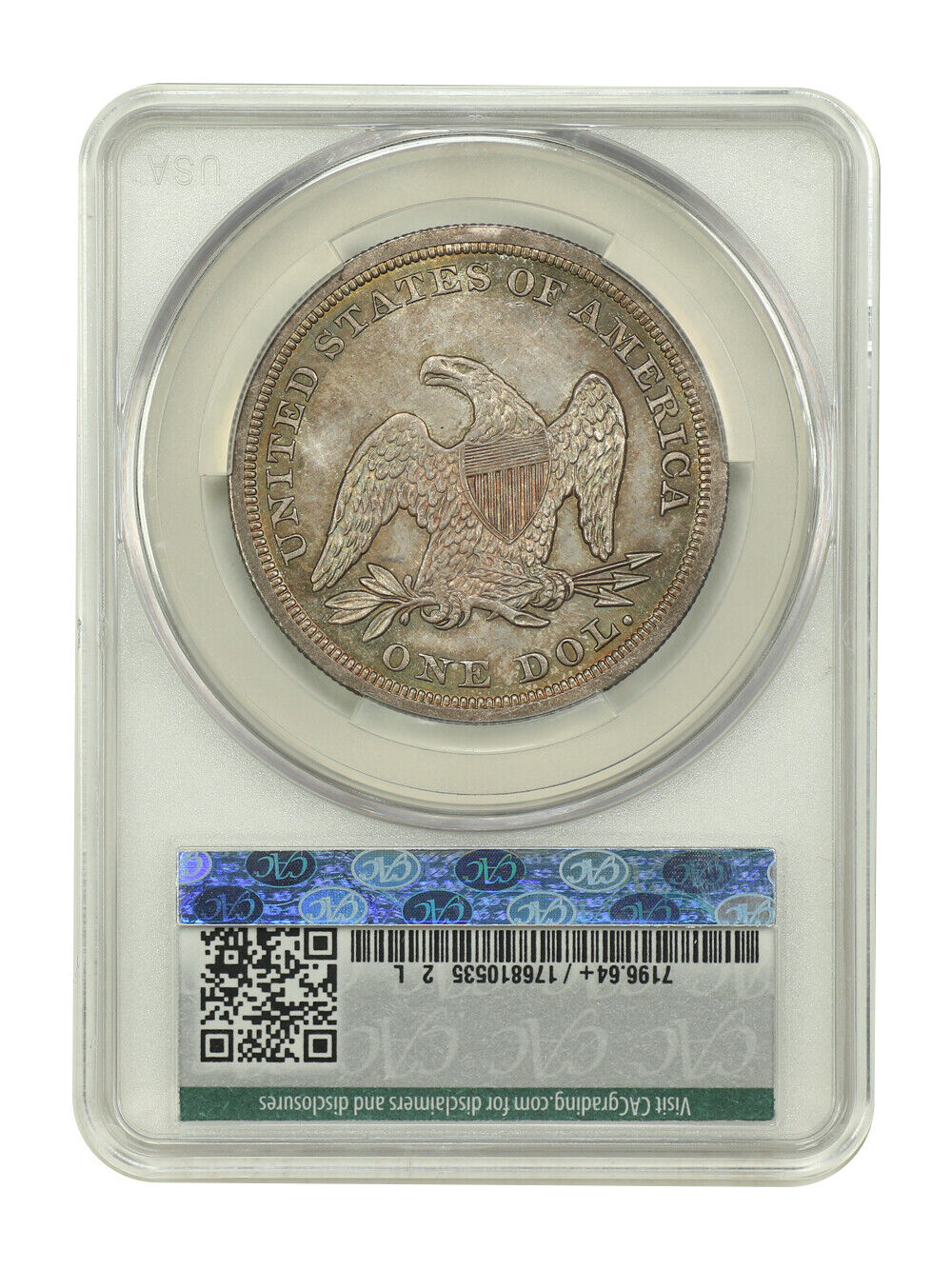 1846 $1 CACG MS64+ ex: D.L. Hansen - Liberty Seated Dollar