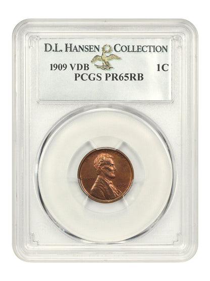 1909 VDB 1c PCGS Proof 65 RB ex: D.L. Hansen