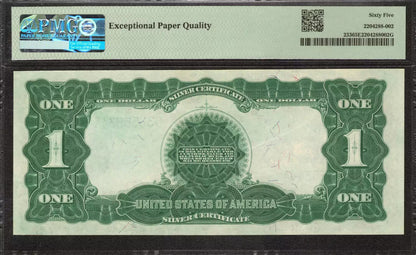 1899 $1 SILVER CERTIFICATE FR.233 BLACK EAGLE PMG UNC 65 PRINTING ERROR (344A)