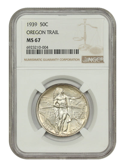 1939 50C Oregon NGC MS67 - Classic Silver Commemorative - Low Mintage Issue