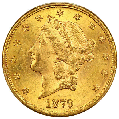 1879-S $20 PCGS MS62 ex: D.L. Hansen