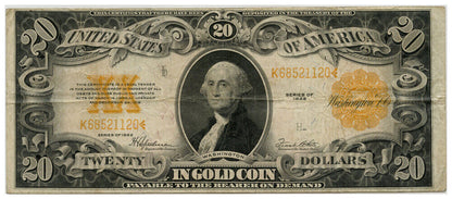 FR. 1187 1922 $20 Gold Certificate PMG VF25 EPQ - Other