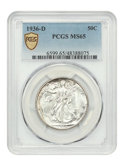 1936-D 50C PCGS MS65