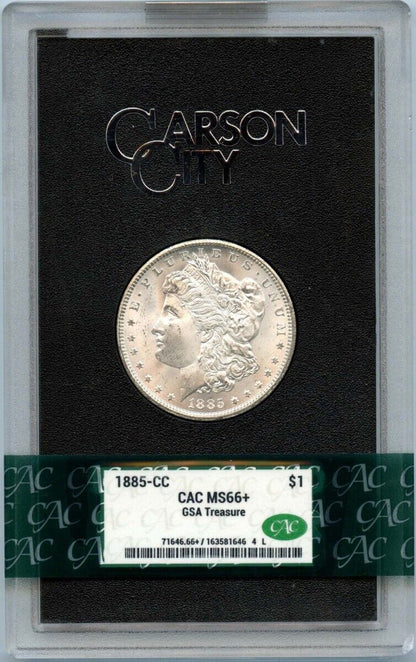 1885-CC Morgan Dollar GSA HOARD S$1 CACG MS66+