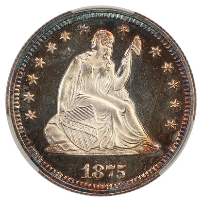 1875 25C CACG PR65DCAM ex: D.L. Hansen - Liberty Seated Quarter