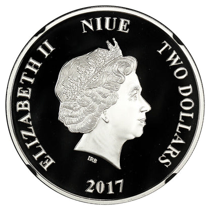 Niue: 2017 Star Wars Luke Skywalker $2 NGC Proof 69 UCAM (First 2000 Struck)