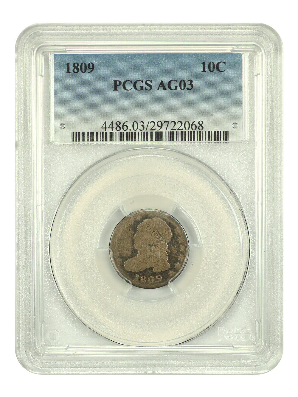 1809 10C PCGS AG03 - Capped Bust Dime