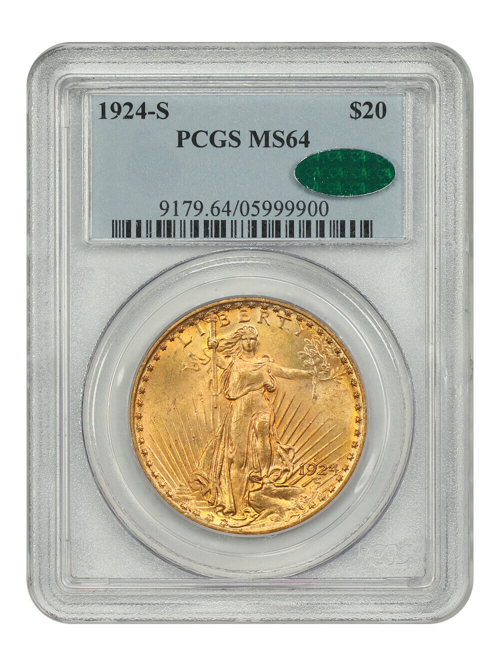 1924-S $20 PCGS/CAC MS64 - St. Gaudens $20