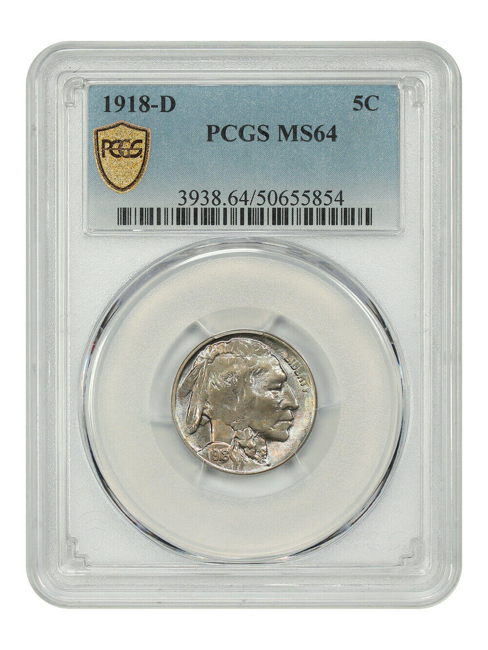 1918-D 5C PCGS MS64 - Buffalo Nickel