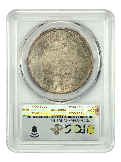 1877-S Trade $1 PCGS/CAC MS65+ ex: D.L. Hansen