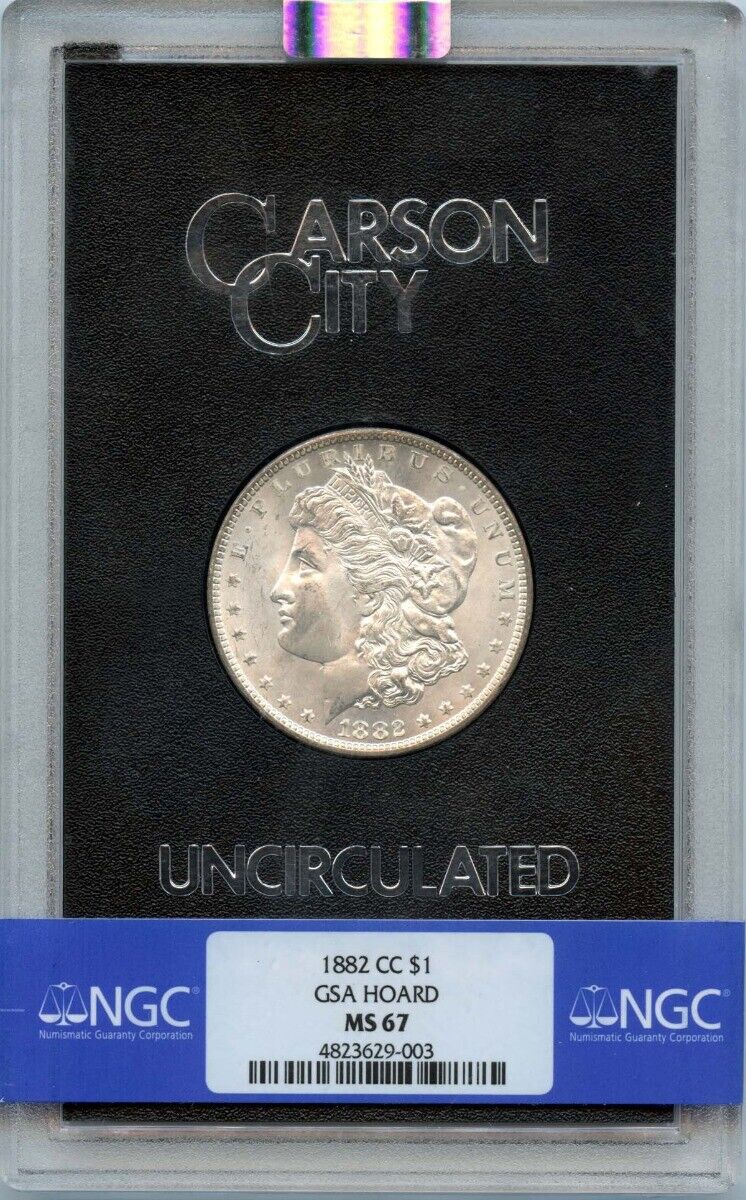 1882-CC Morgan Dollar GSA HOARD S$1 NGC MS67