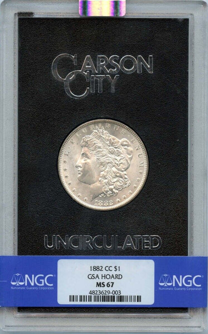 1882-CC Morgan Dollar GSA HOARD S$1 NGC MS67