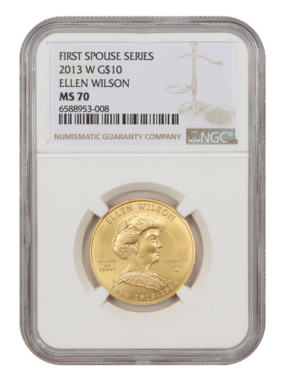 2013-W Ellen Wilson $10 NGC MS70