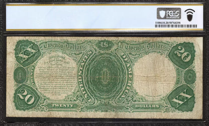 1880 $20 LEGAL TENDER US NOTE FR.147 ELLIOTT WHITE A-A BLOCK PCGS 20 VF (233A)