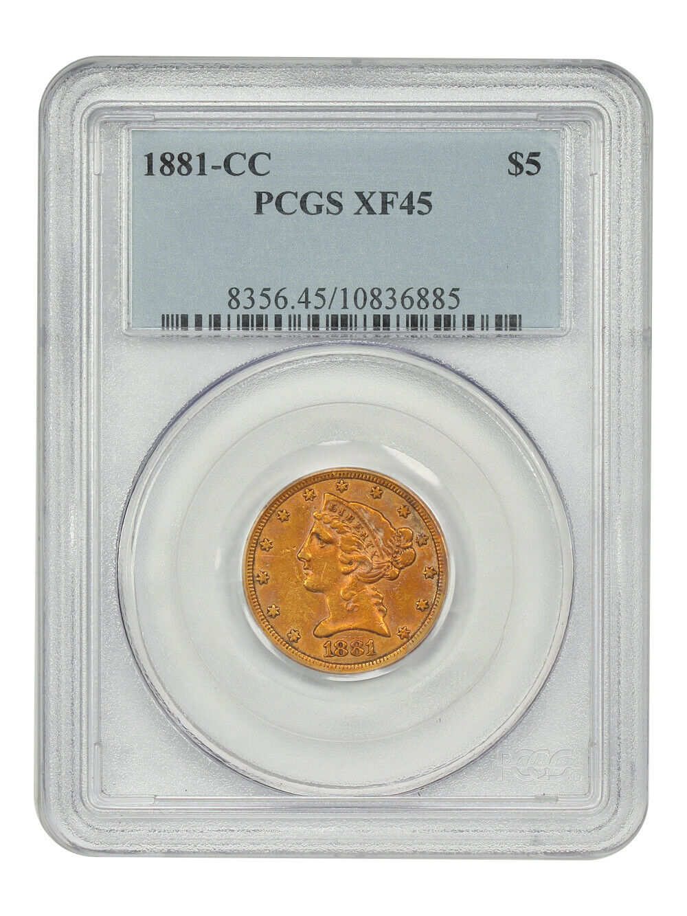 1881-CC $5 PCGS XF45 - Liberty Head $5