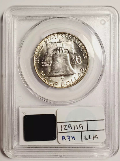 1960 D Franklin Half PCGS MS-64 FBL w/ color