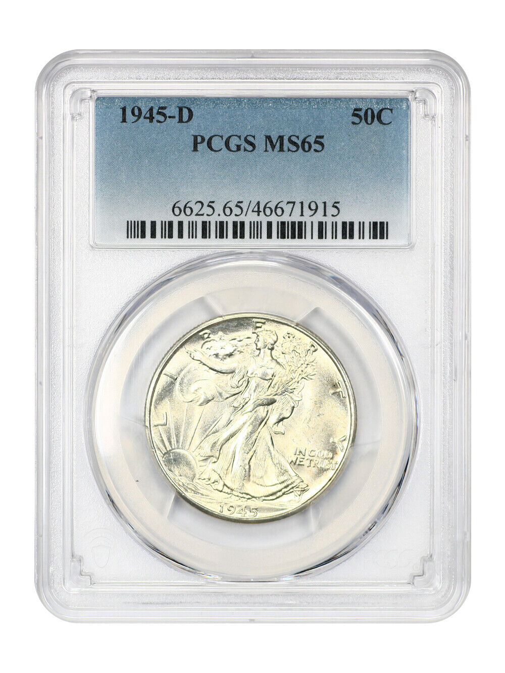 1945-D 50C PCGS MS65