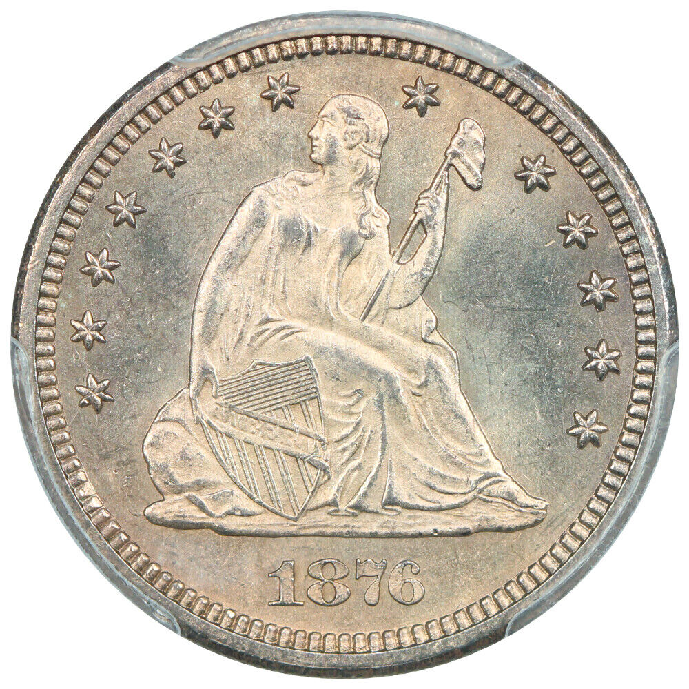 1876-CC 25C PCGS MS65 ex: D.L. Hansen