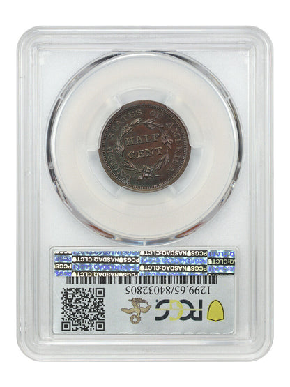 1848 1/2C PCGS PR65BN (Restrike) ex: D.L. Hansen