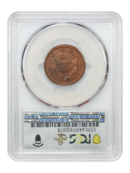 1856 1/2C PCGS PR64RB ex: D.L. Hansen