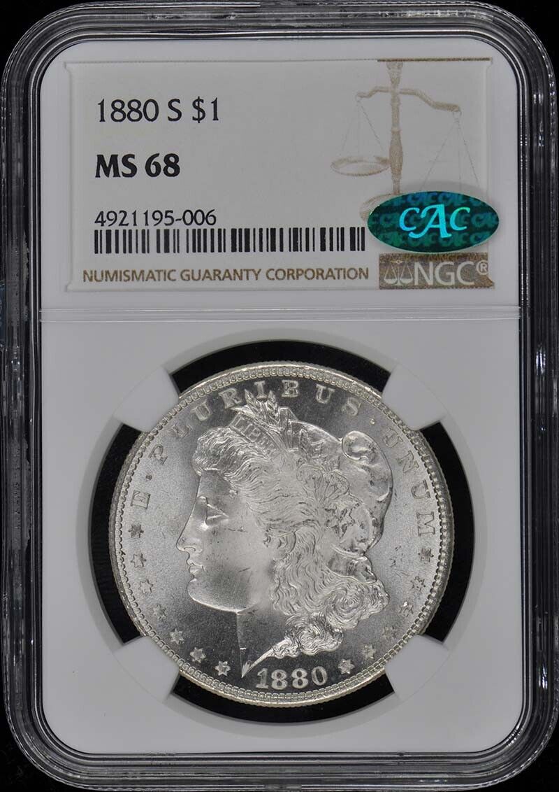 1880-S Morgan Dollar S$1 NGC MS68 (CAC)